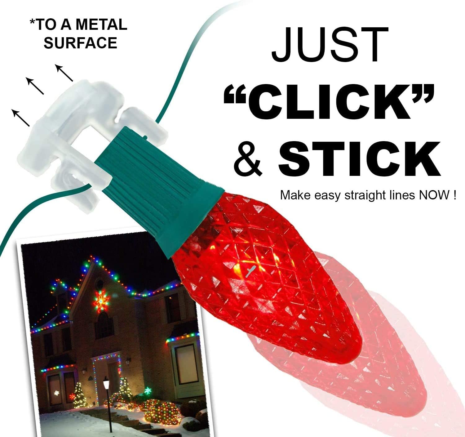 70% Off Everything Extra Strong Magnetic Christmas Light Clips Holiday Lighting Magnet for C9 Holiday Lighting Sockets, can be used for Patio Lighting, and with Christmas Tree and Edison Globe String lights. Pack of 100 Best Quality 🔥 Extra Strong Magnetic Christmas Light Clips Holiday Lighting Magnet for C9 Holiday Lighting Sockets, can be used for Patio Lighting, and with Christmas Tree and Edison Globe String lights. Pack of 100