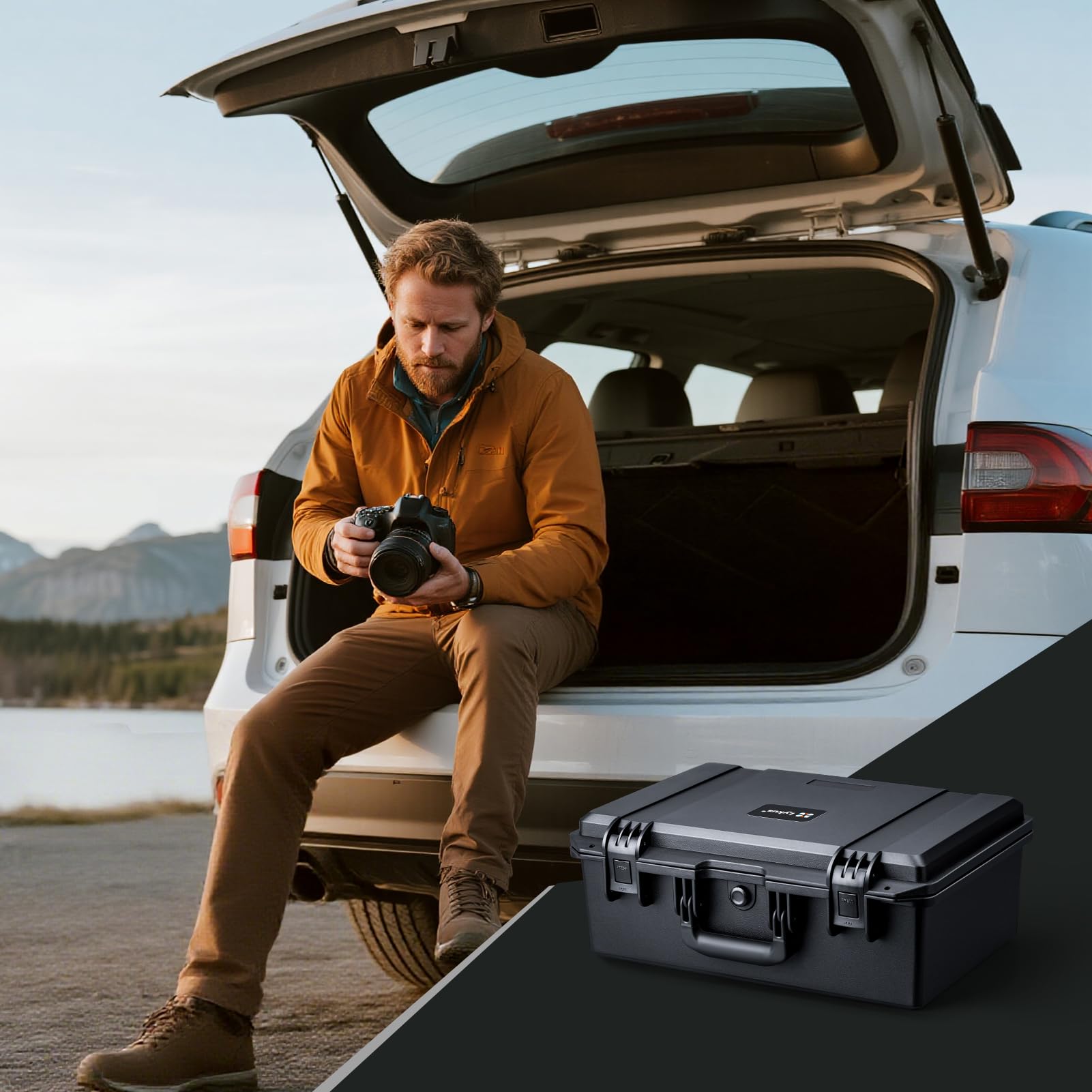 Lykus PVC2 Étui Rigide à Séparateurs pour Appareils Photo et Drones | Appareils Photo,Drones,Caméras Portables et Mixtes,10 Séparateurs Amovibles,Poches Filet,IP67 Étanche,Antichoc