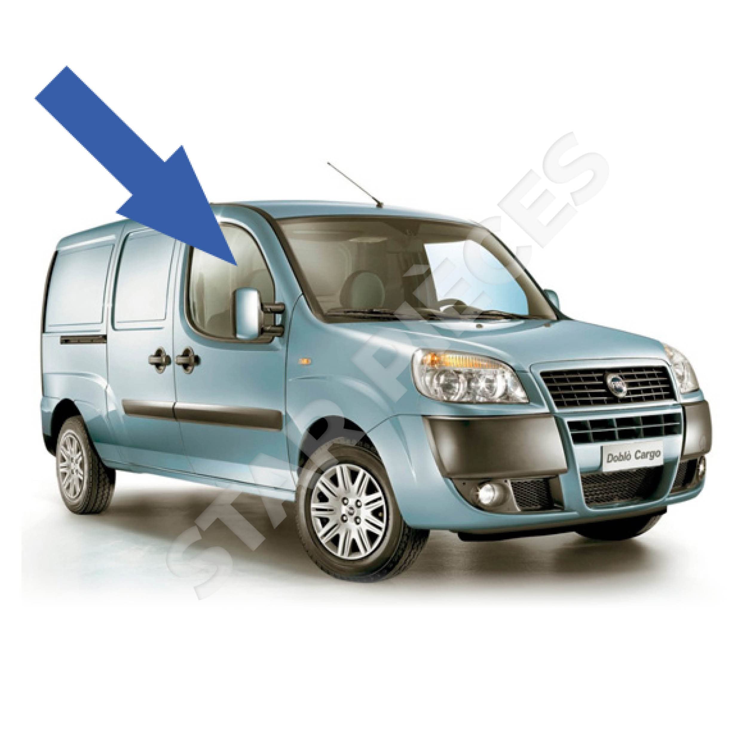 STARKIT PERFORMANCE Fensterheber passend für Fiat Doblo (2000-2010) MIT MOTOR. VORNE RECHTS (Beifahrerseite) 46751438, 46810676, 51718403, 51704762