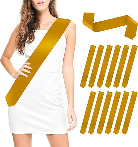 Miniatura 8 de Faja de satén en blanco para cumpleaños, 12 unidades, dulce 16 decoraciones de fiesta, regalos de fiesta Miss Universo, fajas blancas para