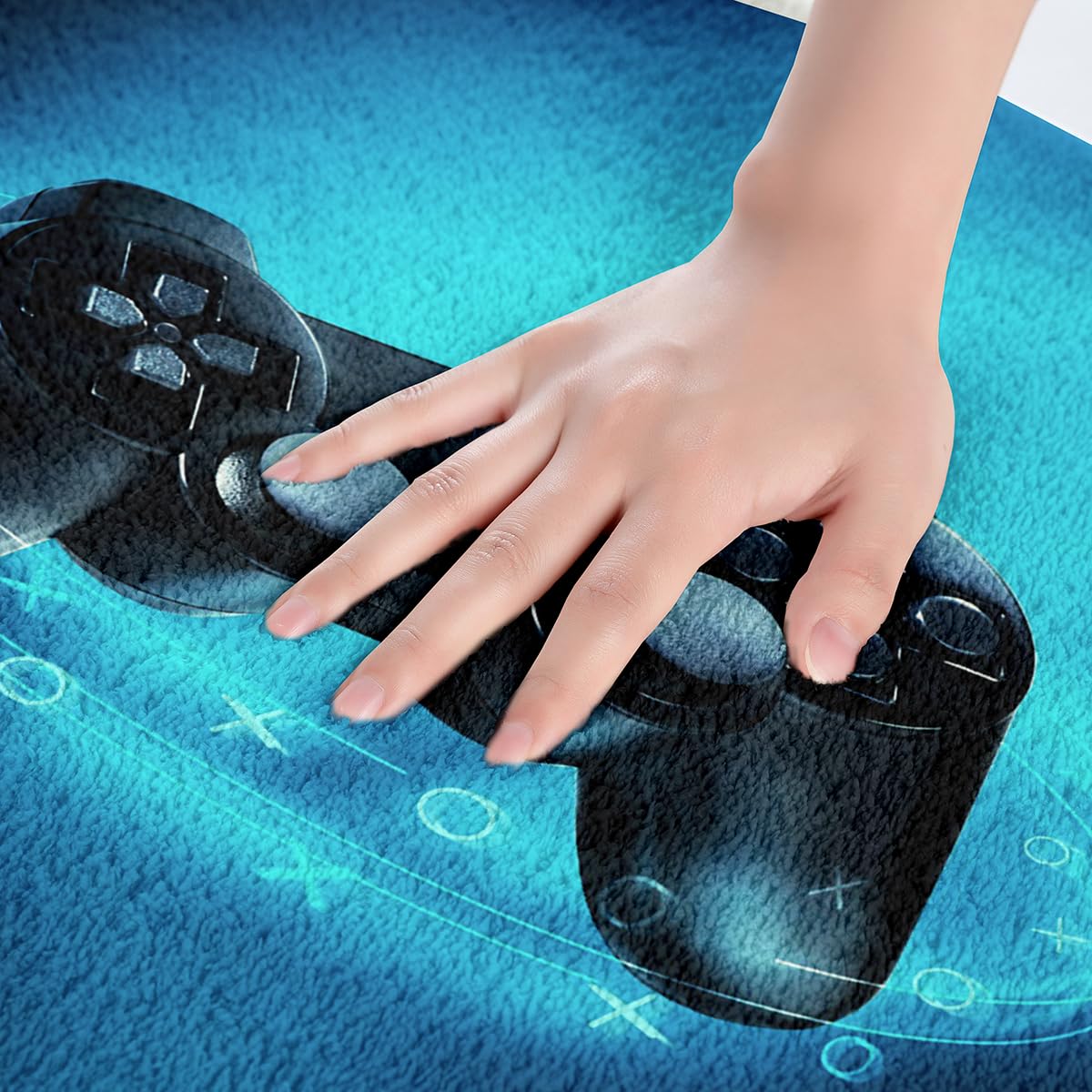 Gamer Bath Mats for Bathroom Blue Video Game Bathroom Mats Rugs Non Silp - Image 3