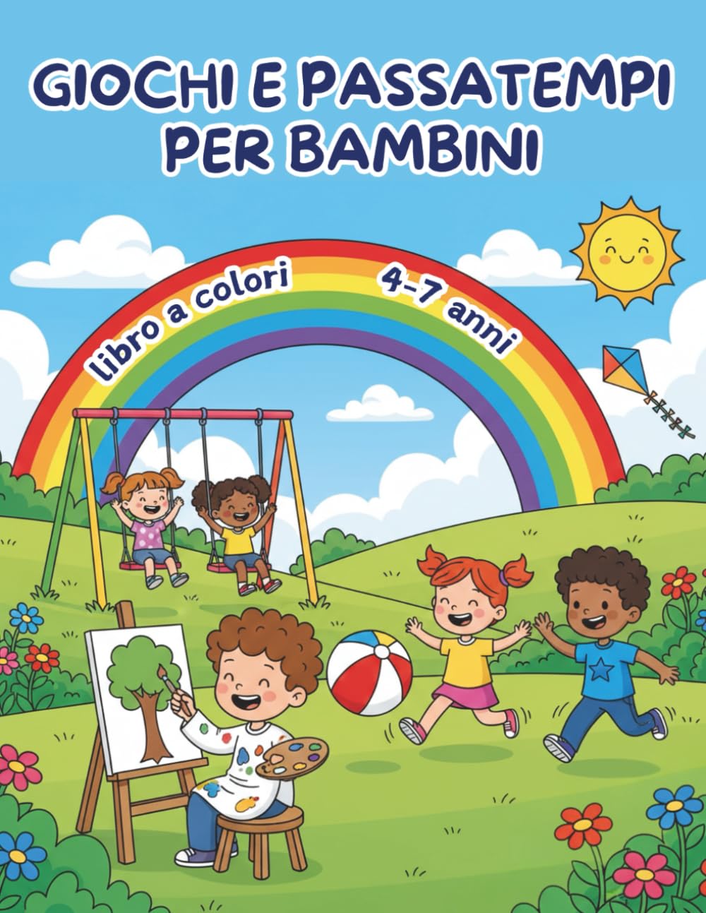Giochi e Passatempi per Bambini 4-7 Anni: Libro Attività Educative e Divertenti: Labirinti, Differenze, Unisci i Punti, Disegni da Colorare e tanto altro