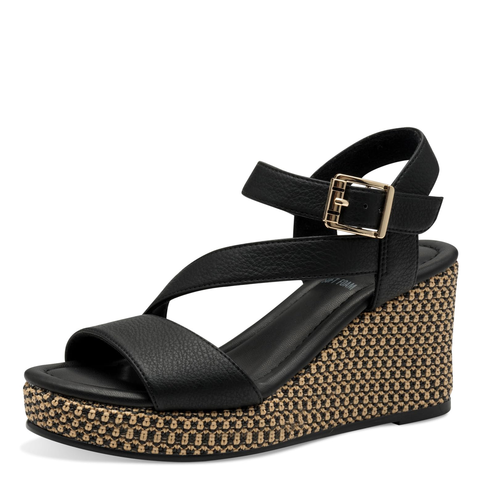 s.Oliver Women Damen 5-28707-44 Wedge Sandal, Black, 7 UK