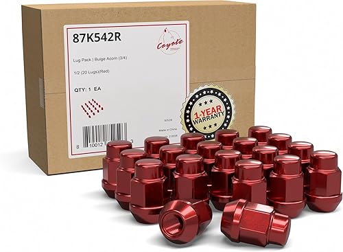 Vista 27 de Wheel Accessories Parts 20 tuercas hexagonales de 1/2"-20 roscas de 1.378 in 1.38" de largo cromadas 13/16" 0.827 in para Ford Mustang Jeep CJ