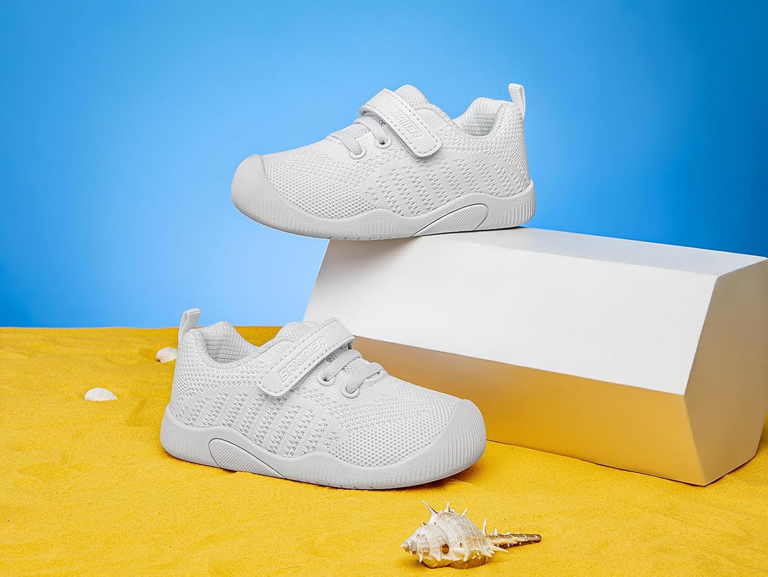 BAXINIER Toddler Boys Girls Sneakers Lightweight Kids Athletic Fashion Walking Tennis Running Shoes