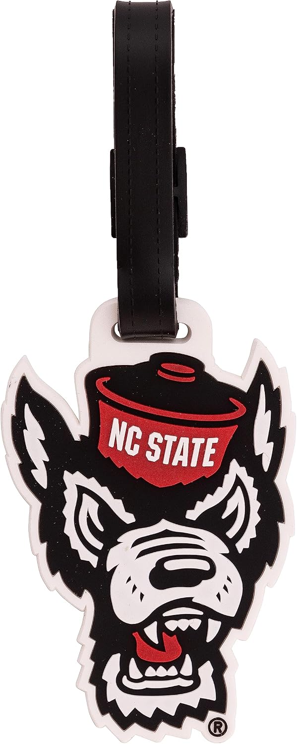 Desert Cactus North Carolina State University Luggage Tag NCSU Wolfpacks Durable PVC Travel ID Label for Bags and Backpacks (Design A) (Pack of 2)