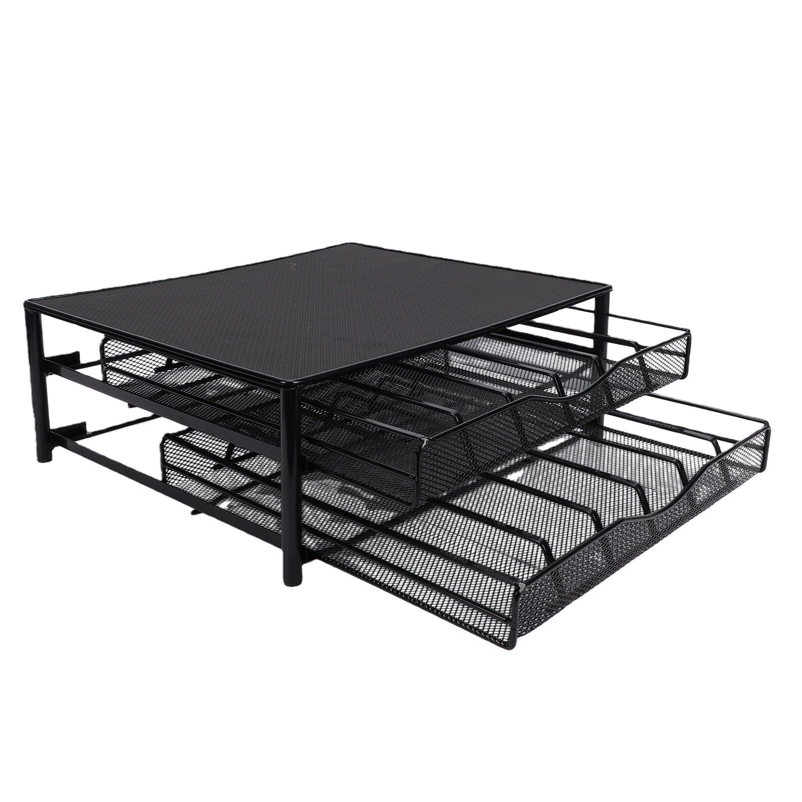 Fockety Soporte para Cápsulas de café, Marco de Acero Al Carbono Resistente que Ahorra Espacio, Organizador de Almacenamiento para Cápsulas de café, Cajón de Encimera con Cajones Deslizantes Suaves
