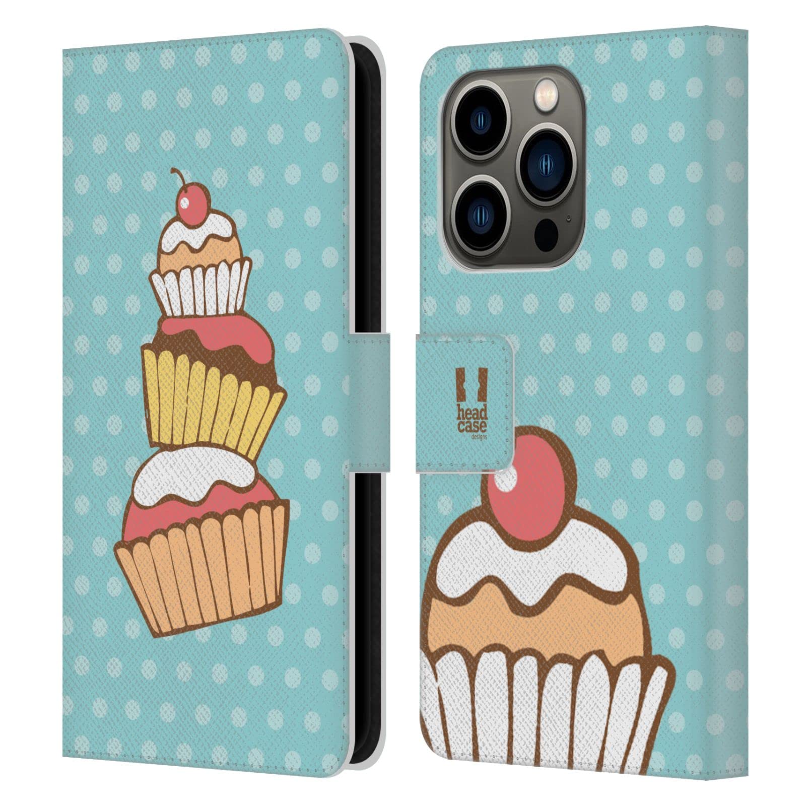 Carcasa iPhone 14 Pro Libro Funda Cuero con Soporte y Tarjetero Head Case Designs 7