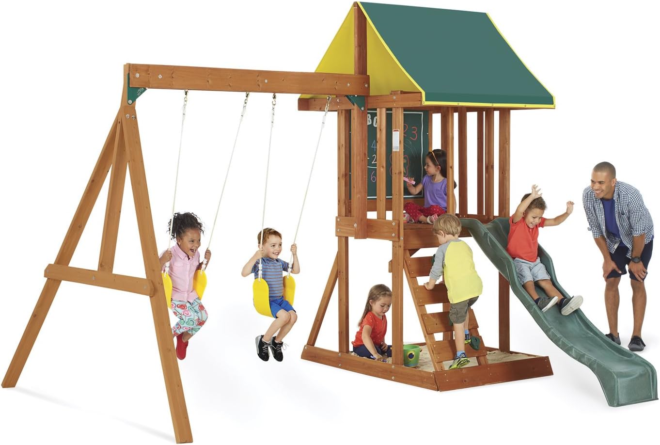 KidKraft Appleton Wooden Swing Set, (Amazon Exclusive