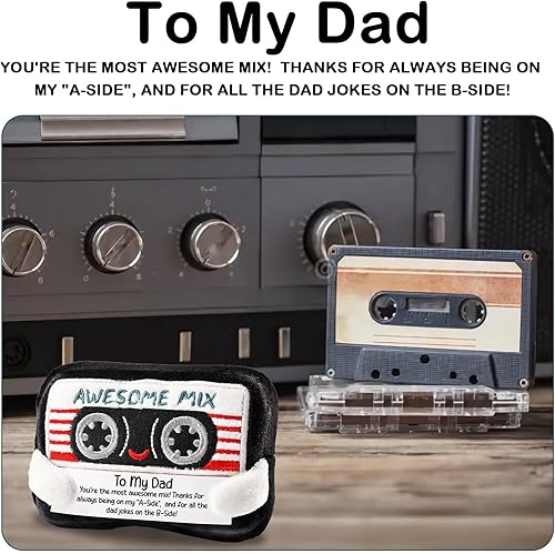 Miniatura 2 de Regalos divertidos para papá de hija e hijo  Bonita cinta de casete retro de felpa, sentimental día del padre, cumpleaños, Navidad, día de San