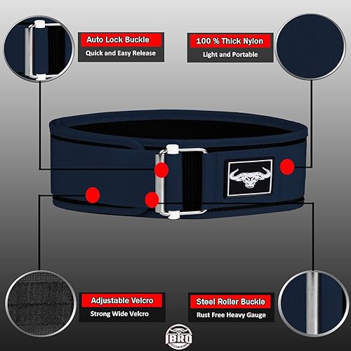 Miniatura 2 de IBRO Cinturón de levantamiento de pesas de alta calidad con cierre rápido, levantamiento de pesas, entrenamiento cruzado para hombres y mujeres,