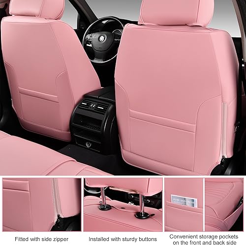 Miniatura 7 de BWTJF Juego completo de fundas de asiento de automóvil, fundas de asiento delantero y trasero para automóviles, protectores de asiento de automóvil
