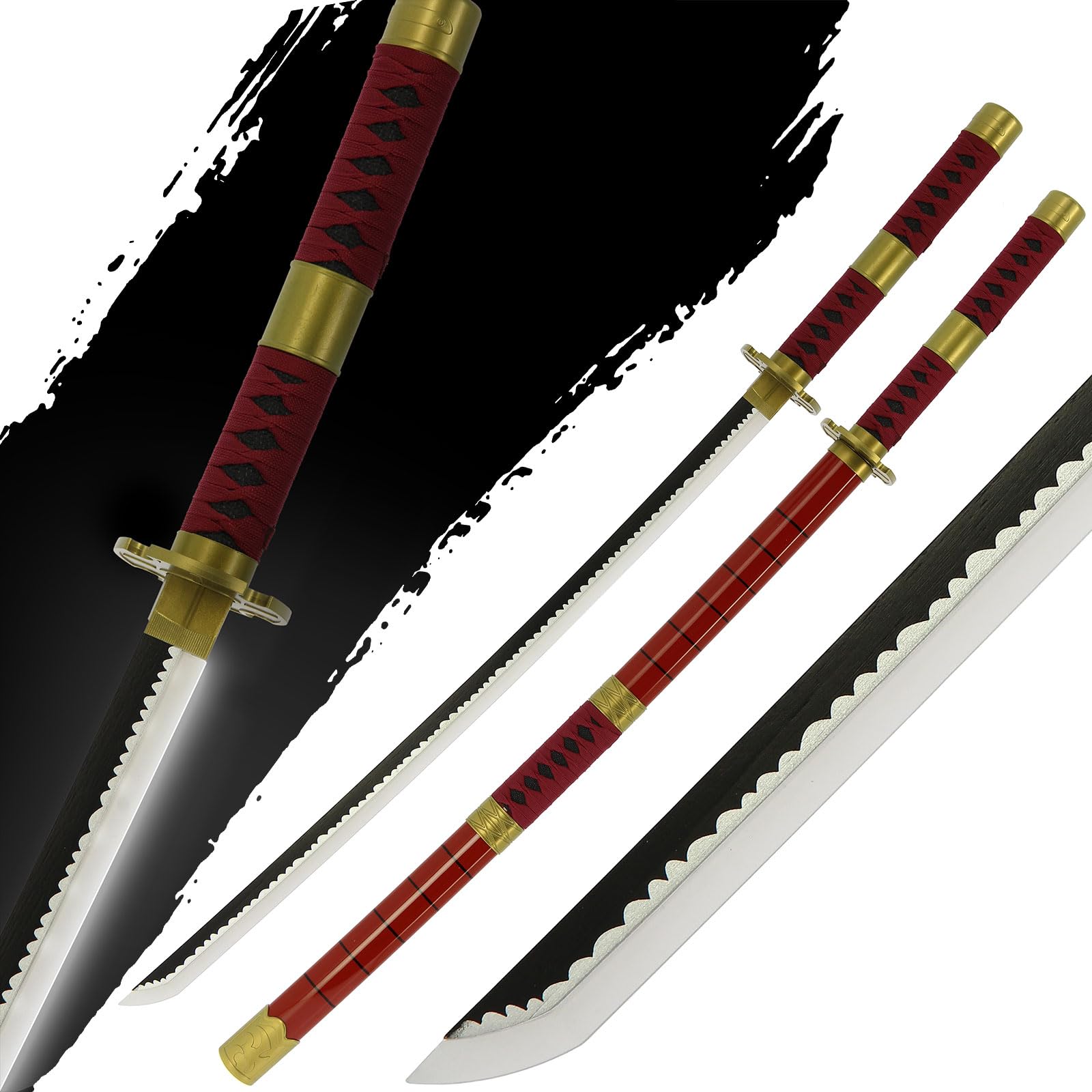 Wood Bamboo Sword With LED Light-Up Blade Anime Replica May Cry Halloween Cosplay 104cm Blunt Prop Anime (Sandi Kite)