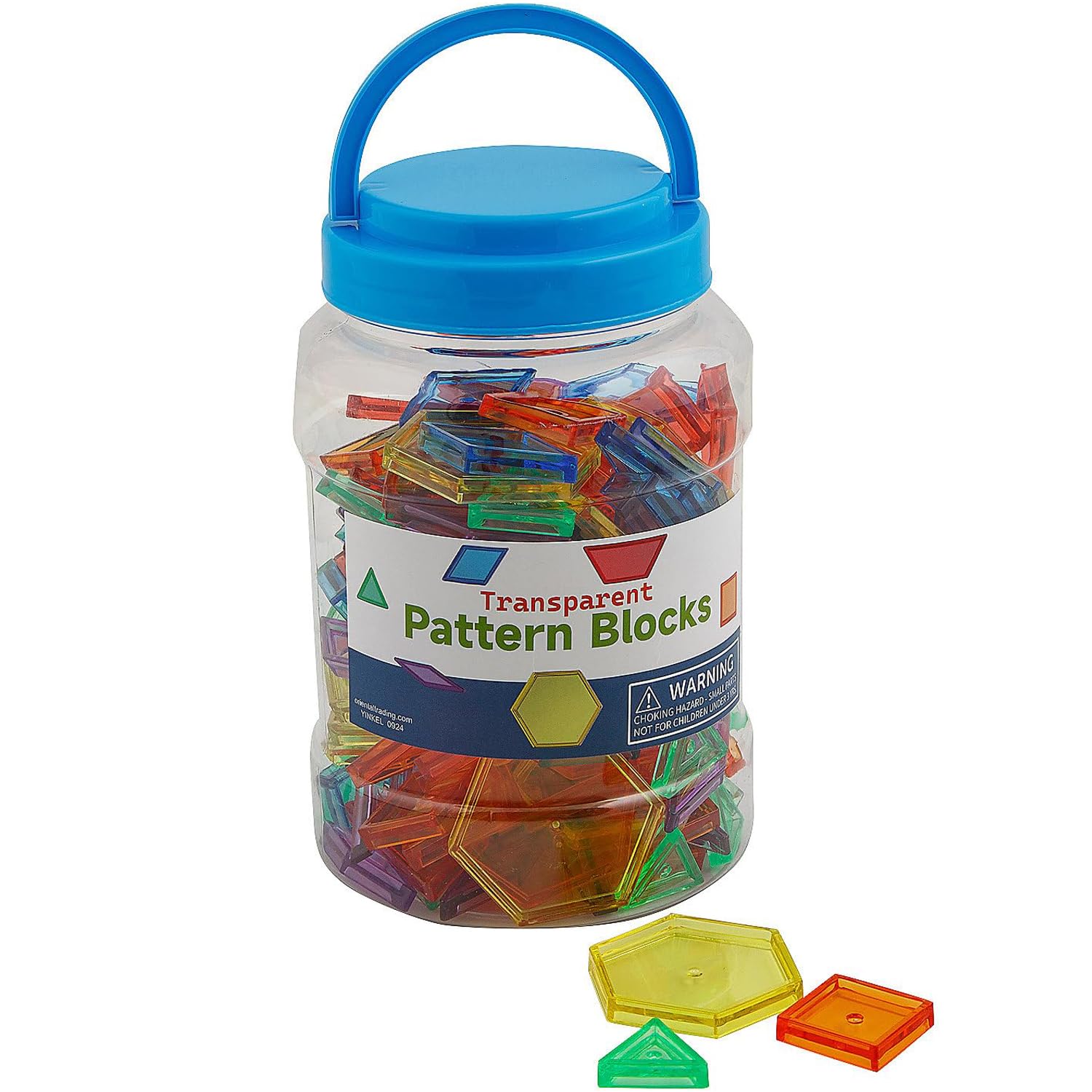 Fun Express Translucent Shape Multicolor Plastic Counters in Jar – 140 Pieces