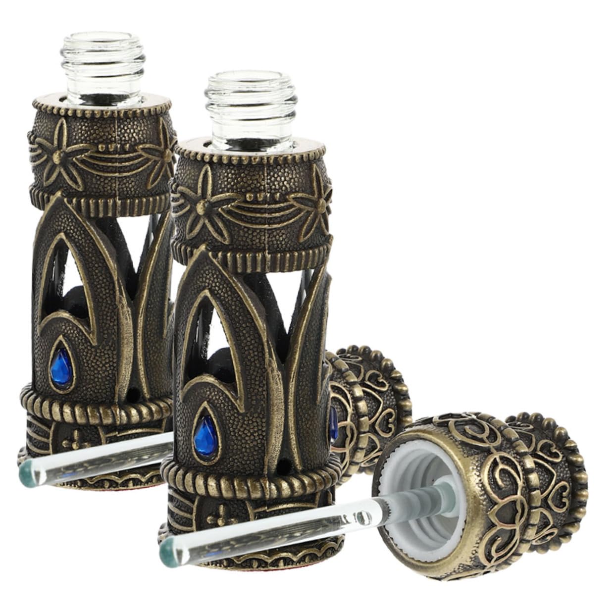 minkissy 10stücke Leere Parfümflaschen Nachfüllbare Leichte Flaschen Für Ätherische Öle Orientalisches Design Für Und Persönliche Nutzung Vielseitig Einsetzbar Für Parfüm Und Öle