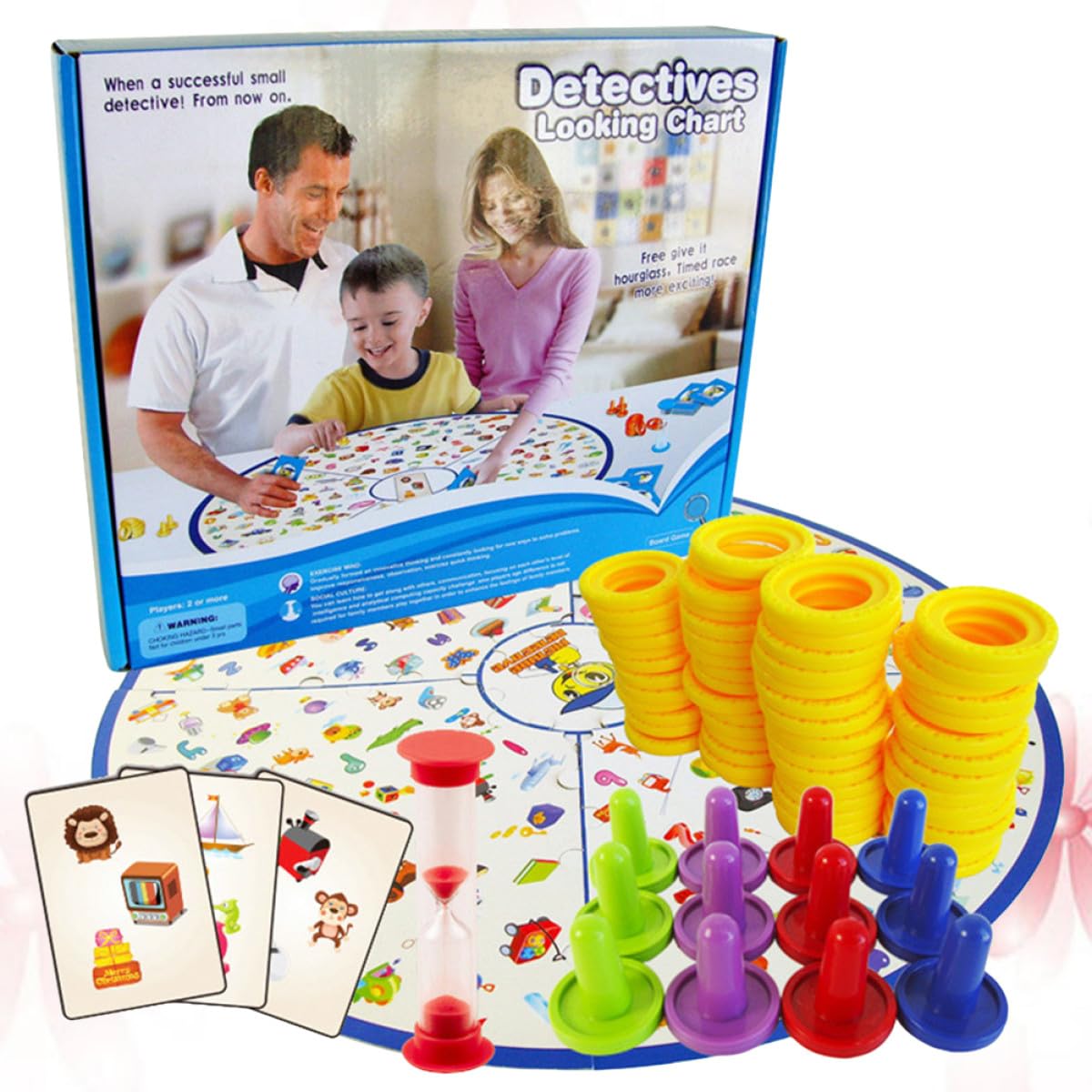 Gioco Interattivo per Bambini Detective Looking Chart Gioco Educativo in Plastico per Migliorare la Reattività e L'apprendimento Bambini
