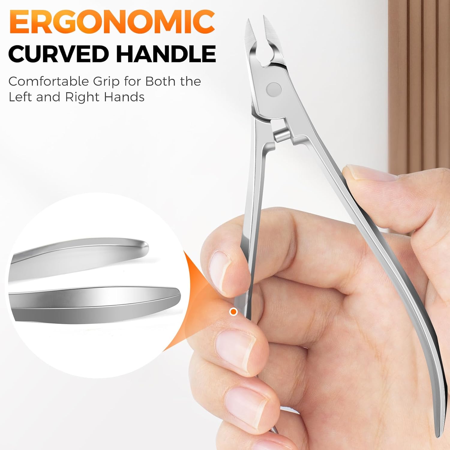 Nail Cuticle Trimmer, Professional Precision Cuticle Cutter Ultra Sharp Stainless Steel Cuticles Nippers Clippers 1/2 Jaw, Cuticles Scissors Remover Tool for Women Salon Pedicure Manicure Nail Art - Image 6