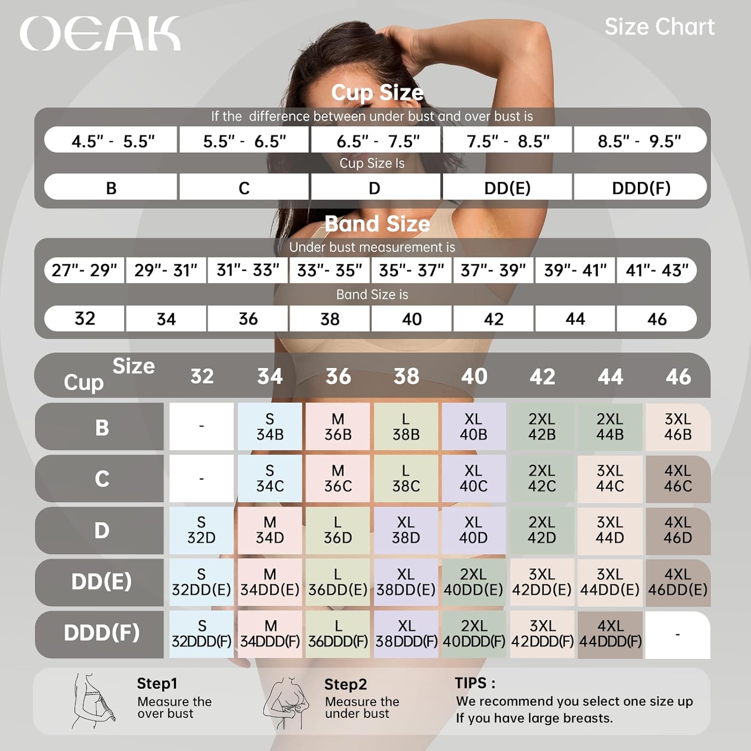 OEAK Womens Wireless Jelly Bra Plus Size Supportive Seamless Bras Full Coverage Push Up Comfortable No Underwire Tshirt Bras - Image 6