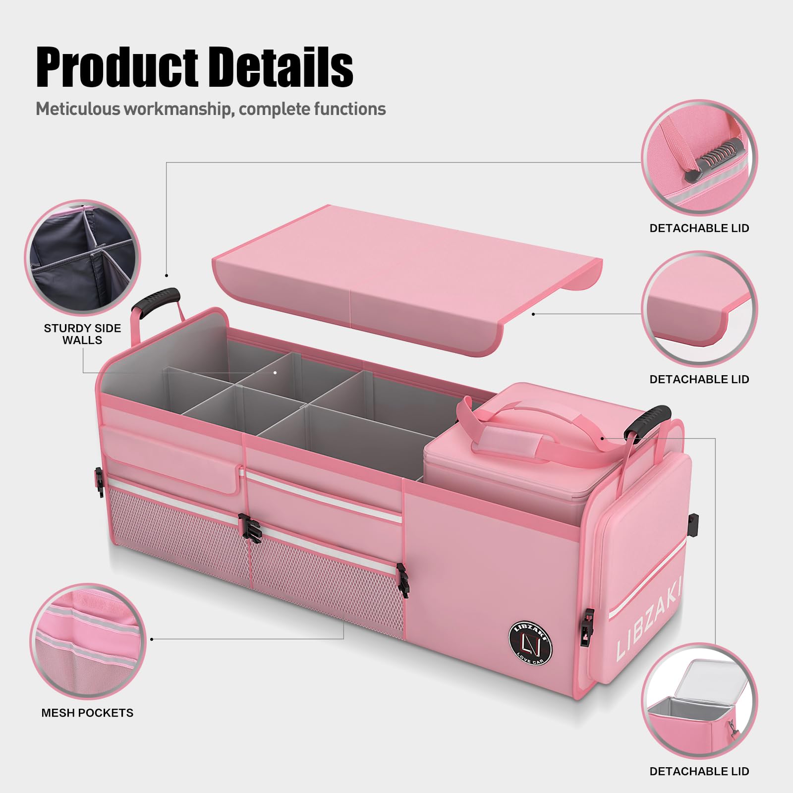 Amazon.com: LIBZAKI Oversize 4 in 1 Car Trunk Storage Organizer