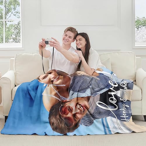 Miniatura 2 de ShineSand envía al día siguiente, cobija personalizada con texto de foto - impresa en EE. UU., cobijas con fotos personalizadas, regalos de Navidad