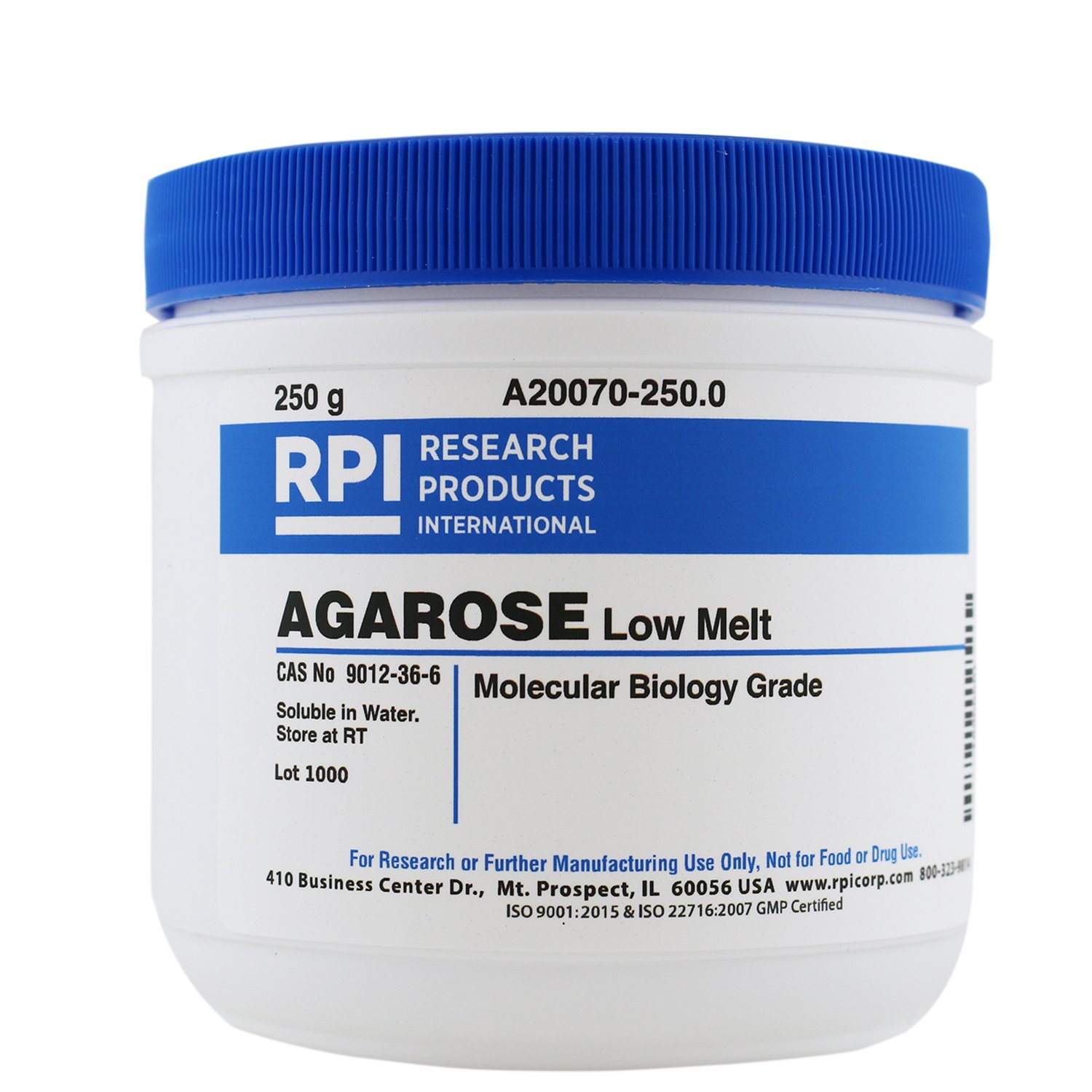Agarose, Low Melt Temperature, 250 Grams Industrial