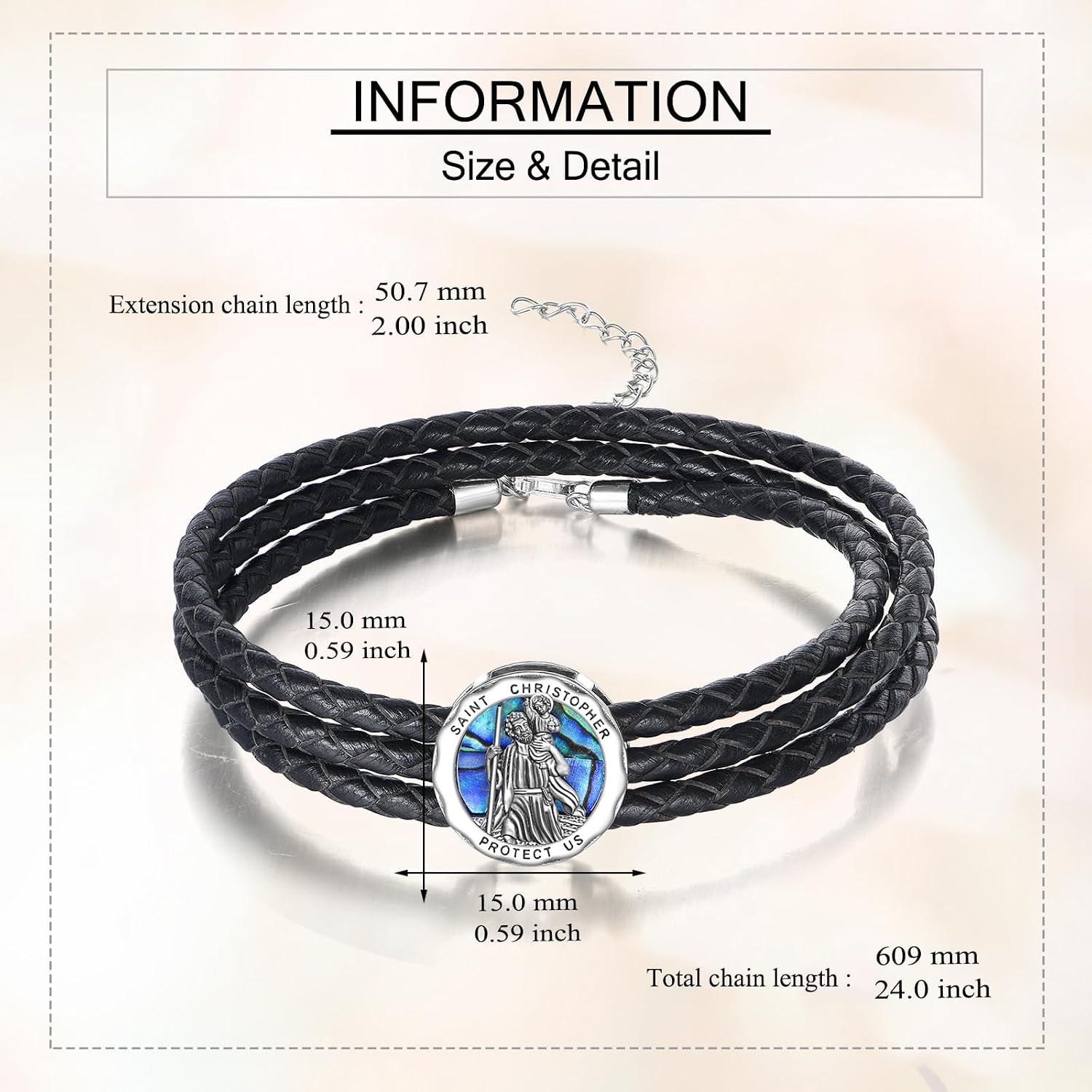 YAFEINI Catholic Bracelet Sterling Silver St Benedict/Saint Jude Medal Bracelet Saint Benedict Jewelry San Judas Tadeo Gifts for Men