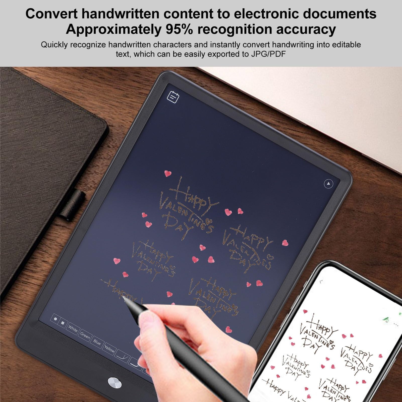 Dilwe Tavoletta Grafica Intelligente con Penna, Design in Lega di Alluminio, Sincronizzazione della Carta in Tempo Reale, Riconoscimento della Scrittura, Perfetta per Riunioni e Apprendimento