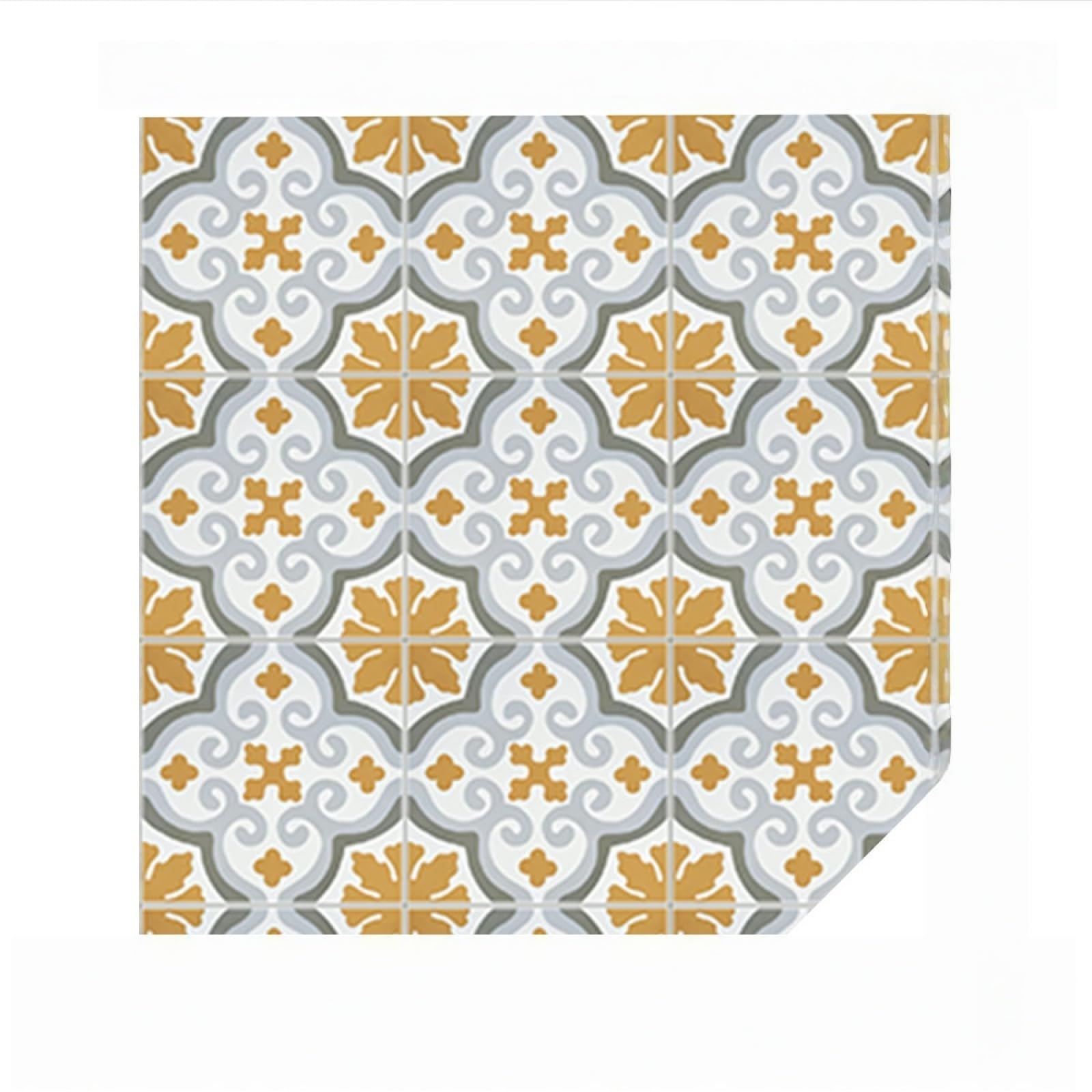 Wallpaper Yellow Grey Peel and Stick Self Adhesive Wallpaper for Living Room Waterproof Vinyl, Art Deco Thicken Sticky Back Plastic Removable