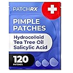 PatchRx Salicylic Pimple Patches (120 Pack), Salicylic Acid Acne Patches with Tea Tree Oil - Zit Patch and Pimple Stickers for Face for Skin Care - Salicylic Acid Acne Dots (Packaging May Vary)