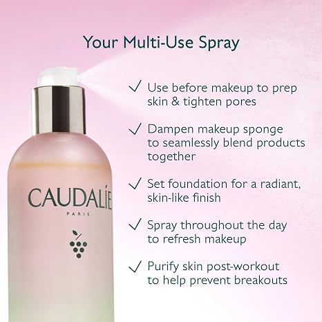 Caudalie Beauty Elixir Prep, Set Makeup, Glow Face Mist