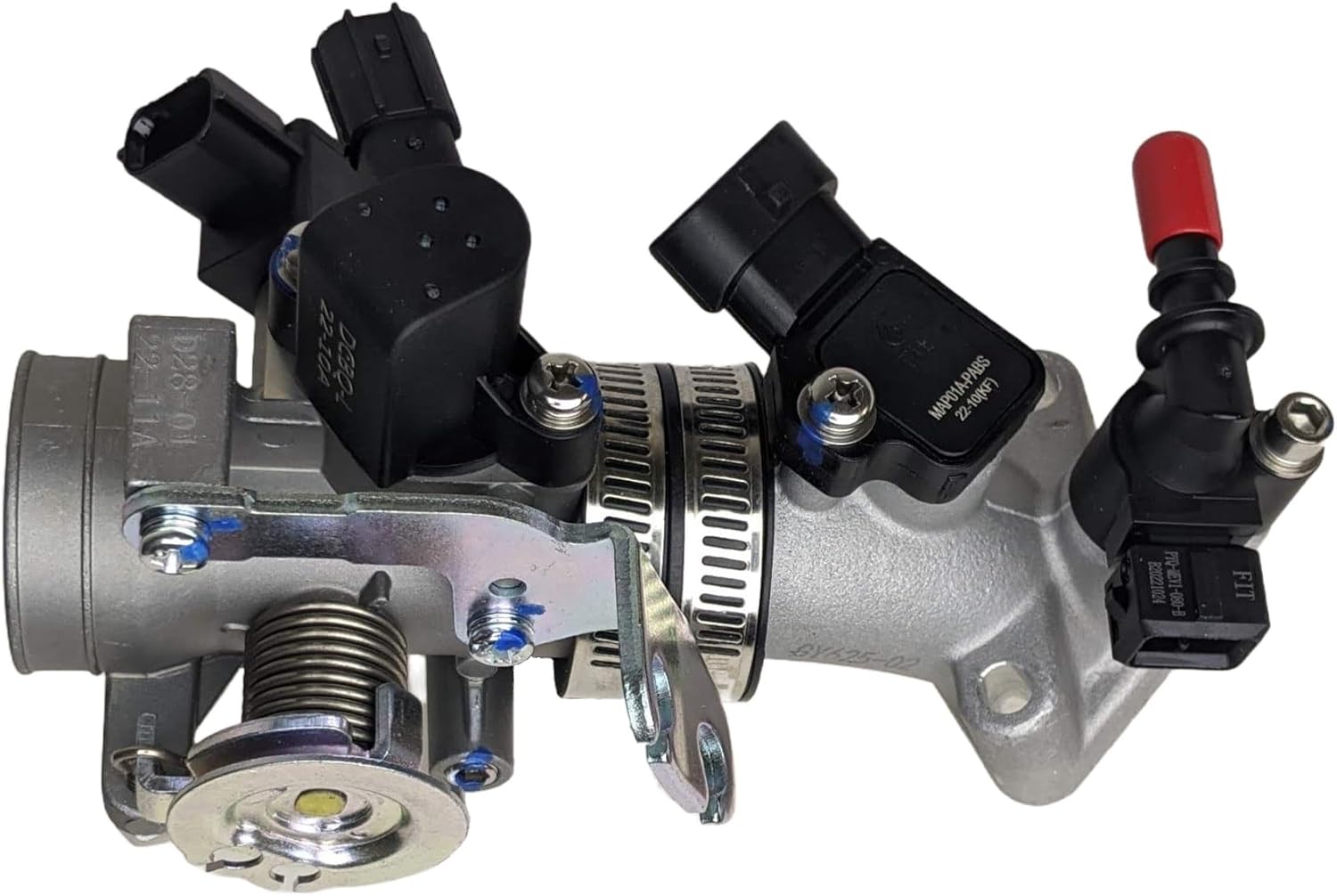 RedCap Complete Fuel Injection Throttle Body Manifold For EFI GY6 168cc 170cc 200cc Jonway GTX 250 EFI 200 Scooter Moped Engines Includes all Sensors