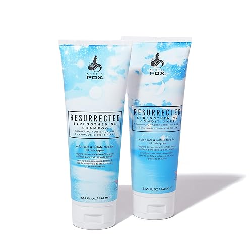 ARCTIC FOX Champú y acondicionador para todo tipo de cabello vegano y sin crueldad, fortalecedor de color, seguro y sin sulfatos