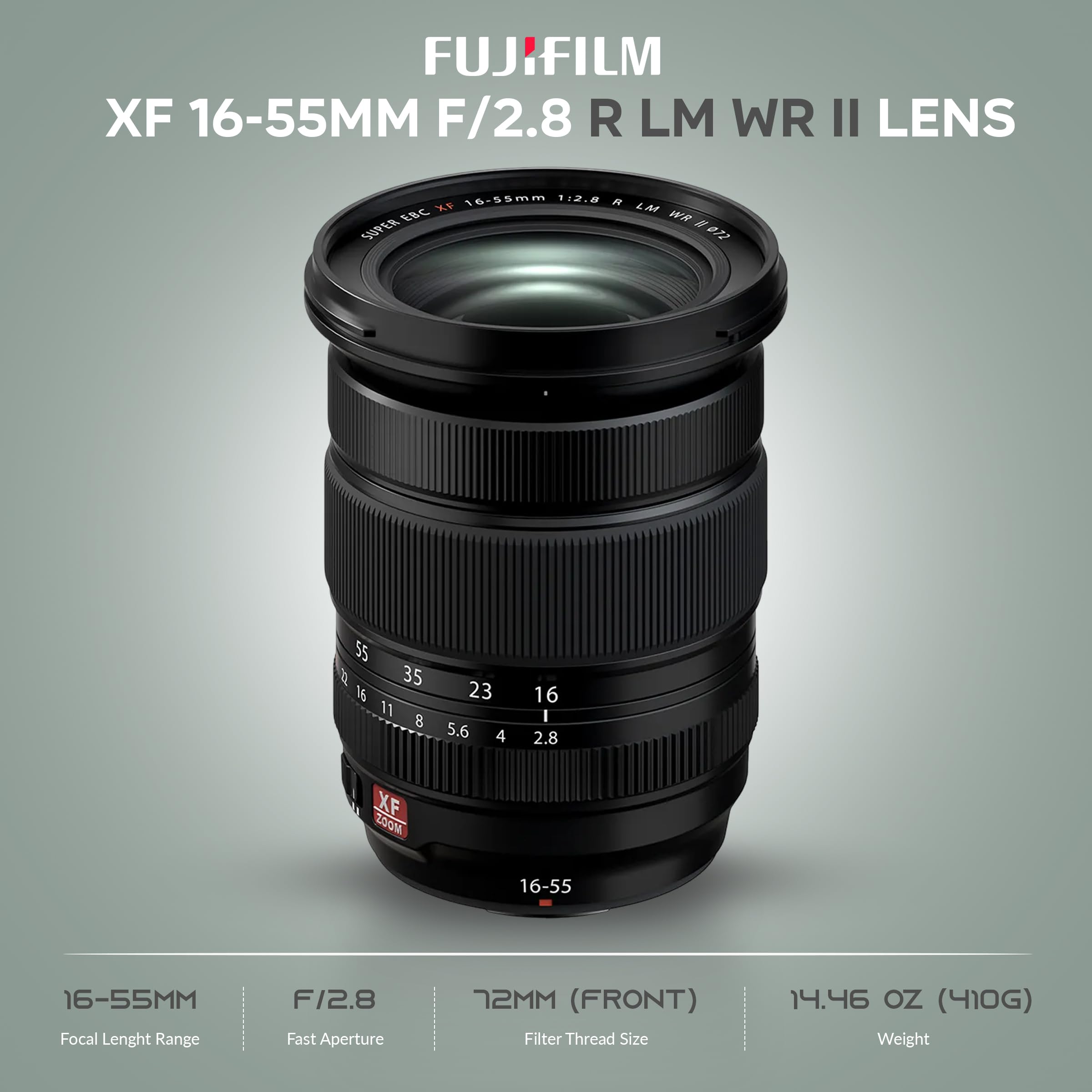 Amazon.com : Fujifilm XF 16-55mm f/2.8 R LM WR II Lens Bundle with