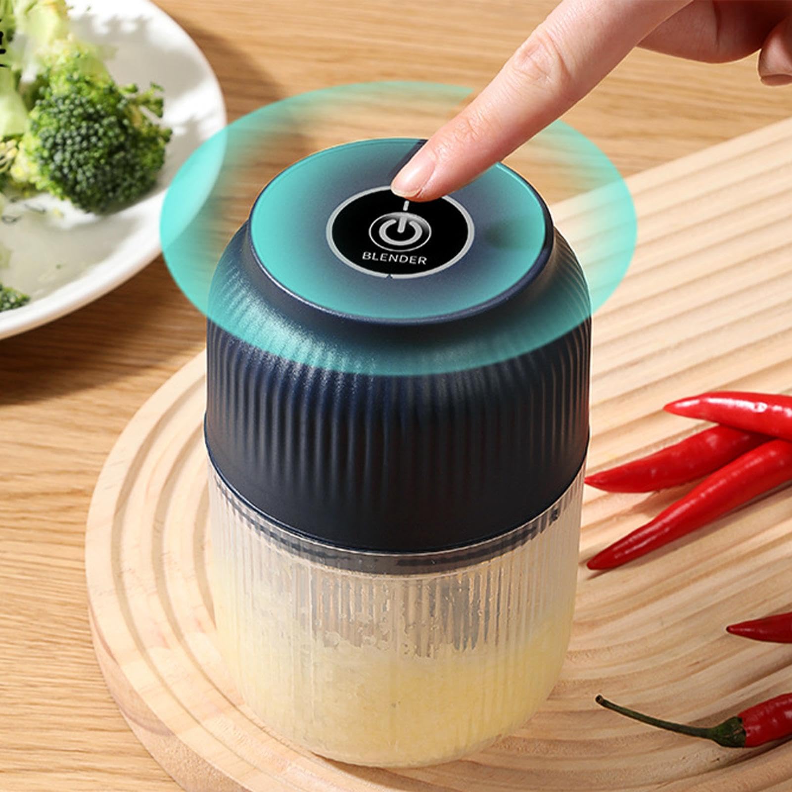 Electric Kitchen Mixer and Blender, Portable for Garlic, Onion, and Ginger Processing