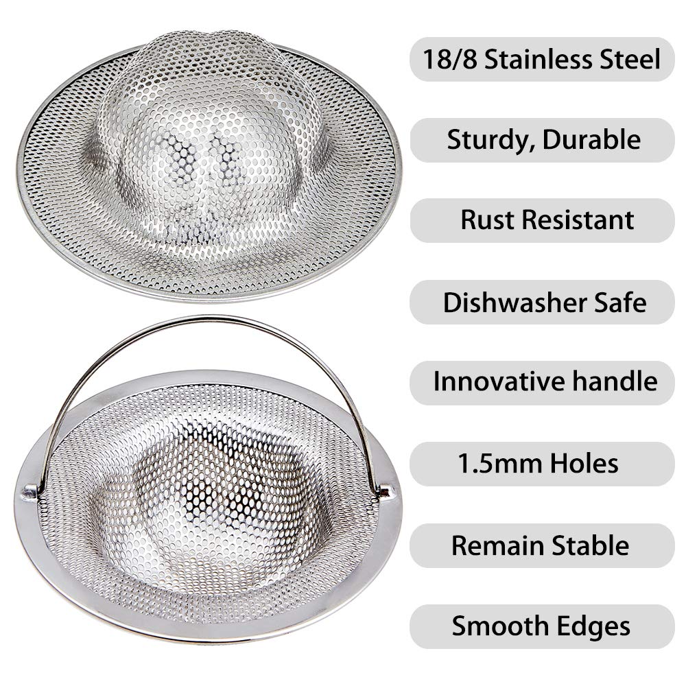 Set di colini da cucina a maglia fine in acciaio inossidabile, colino