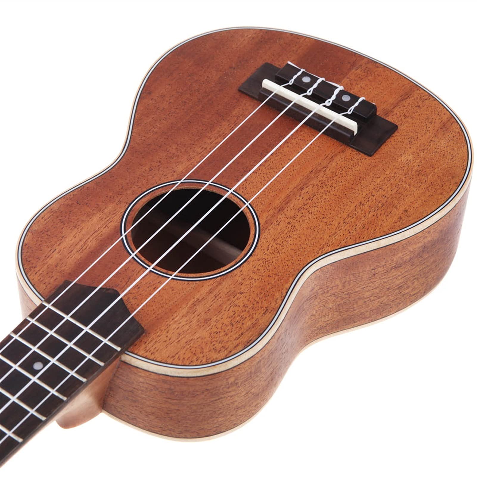 21 '' Kompakte Ukulele Hawaiianische Mahagoni-Aquila-Palisander-Griffbrücke Sopran-Saiten-Instrument 4-Saiten Hawaiianische Ukulele