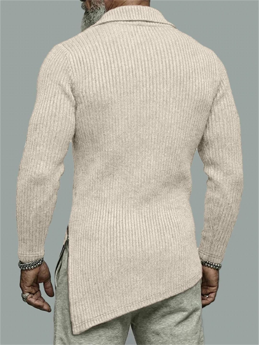 Men's Quarter Zip Slim Fit Stand Collar Casual Long Sleeve Warm Base Layer T Shirt