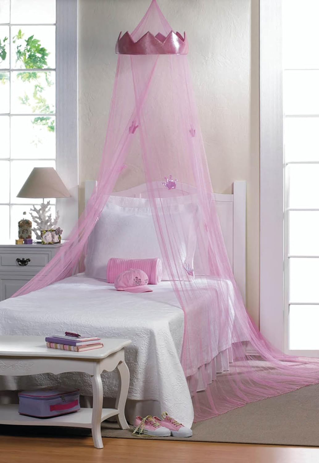 Accent Plus Pink Princess Bed Canopy 16x16x104