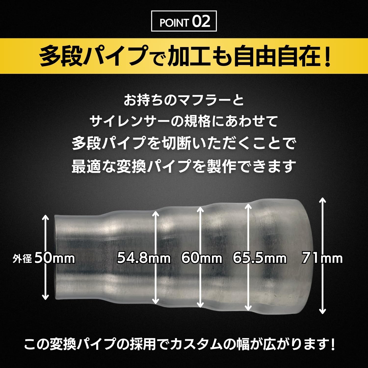 Amazon | shymie バイク マフラー 変換アダプター マフラー
