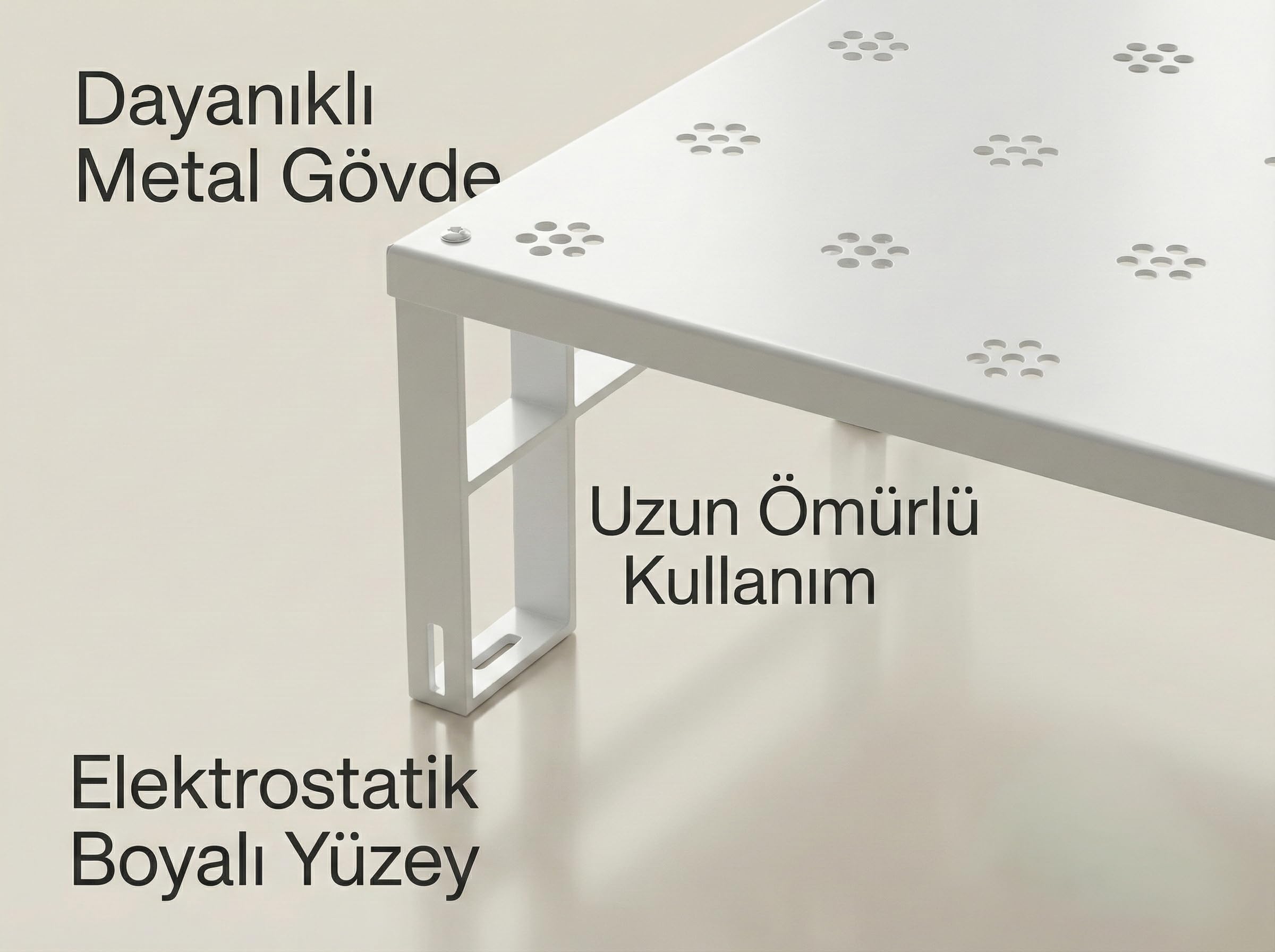 OttoHaus 2'li Dolap İçi Düzenleyici Raf - Mutfak Dolabı ve Tezgah Üstü Raf Yükseltici - Tabak, Bardak ve Baharat Organizeri - Beyaz