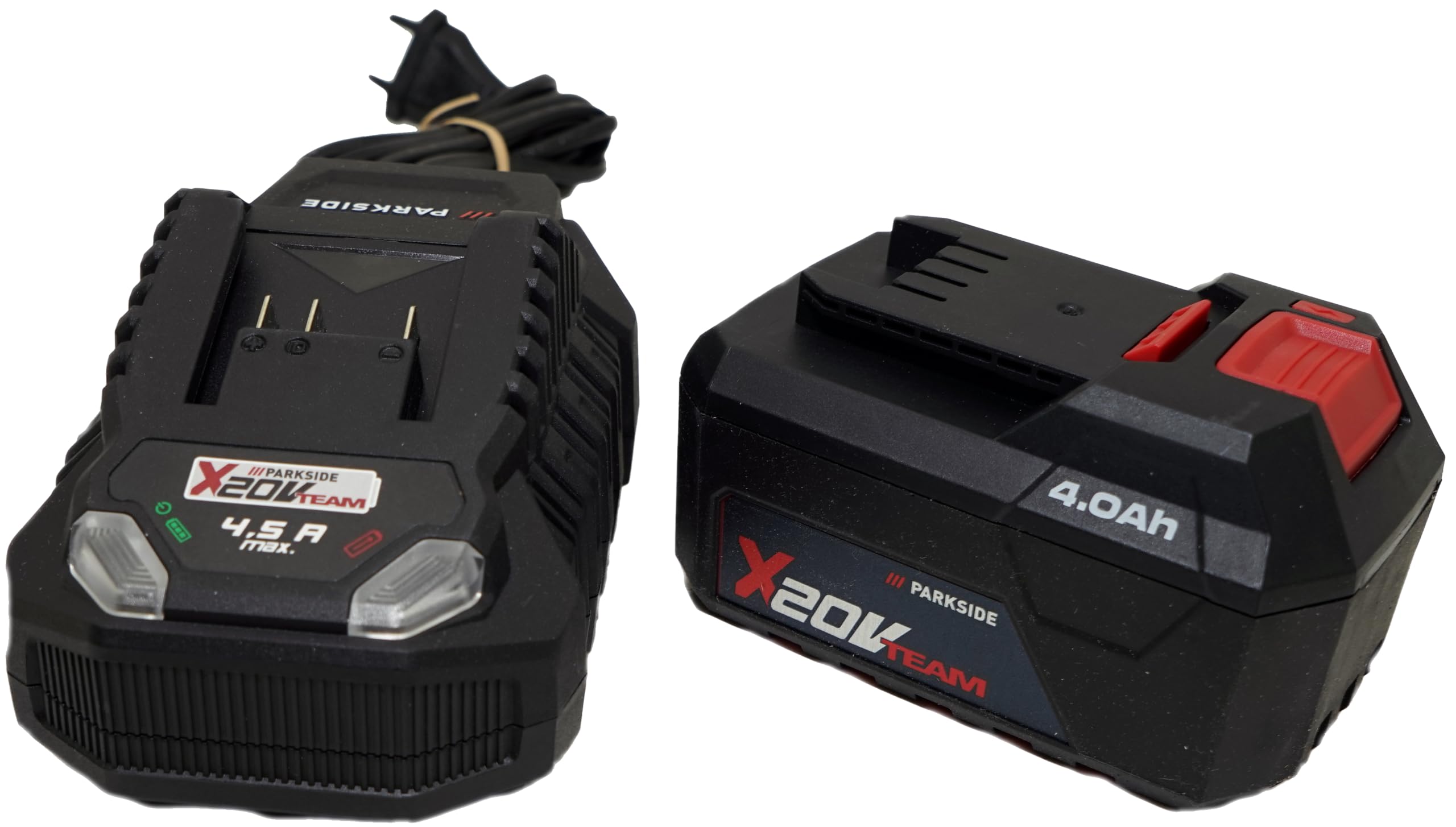 Offerta per batteria originale 20 V 4 Ah e caricabatterie rapido – agli ioni di litio – Cell Balancing – compatibile con PARKSIDE X 20 V Team
