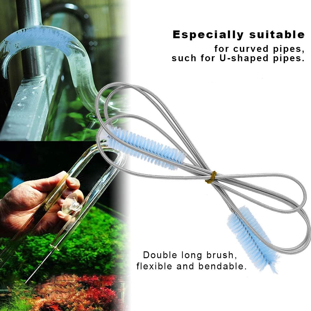Long Tube Cleaning Brush 177cm Flexible Double Ended Aquarium Water