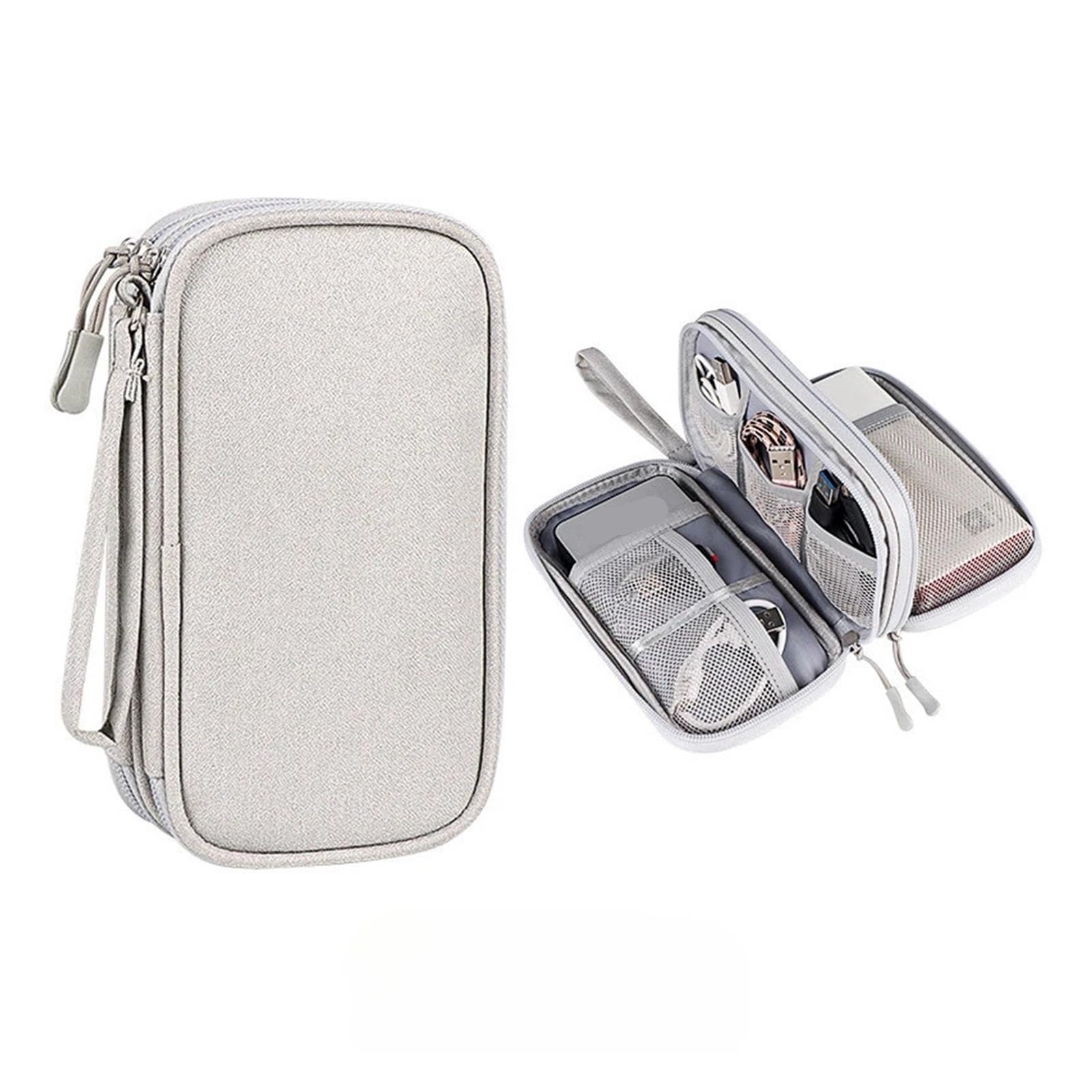 Bolsa organizadora de Cable 2pcs Doble Capa Viaje(Blue)