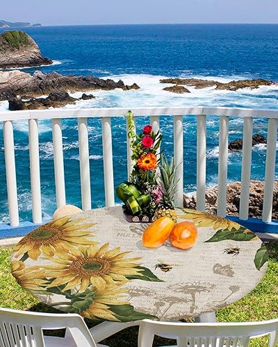 Vista 42 de Mantel redondo ajustable de Navidad para mesa redonda, mantel rojo floral de Navidad, mantel impermeable con borde elástico, mantel circular rojo