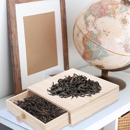Miniatura 2 de 1 caja de cajón de madera para escritorio, apilable, bolsa de té, cajón de almacenamiento, caja de baratija sin terminar, organizador de joyas,