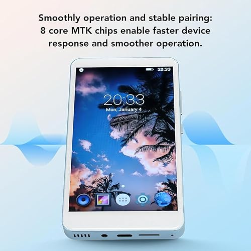 Miniatura 5 de Reproductor Mp3 MP4 de 8 GB con Bluetooth y WiFi, pantalla táctil de 5.0 pulgadas, reproductores de música MP3 con radio FM para niños, compatible