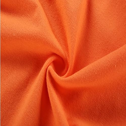 Miniatura 4 de The Yard - Tela de punto de algodón elástico naranja y elastano, material de camiseta de color sólido para costura y manualidades (1 yarda)