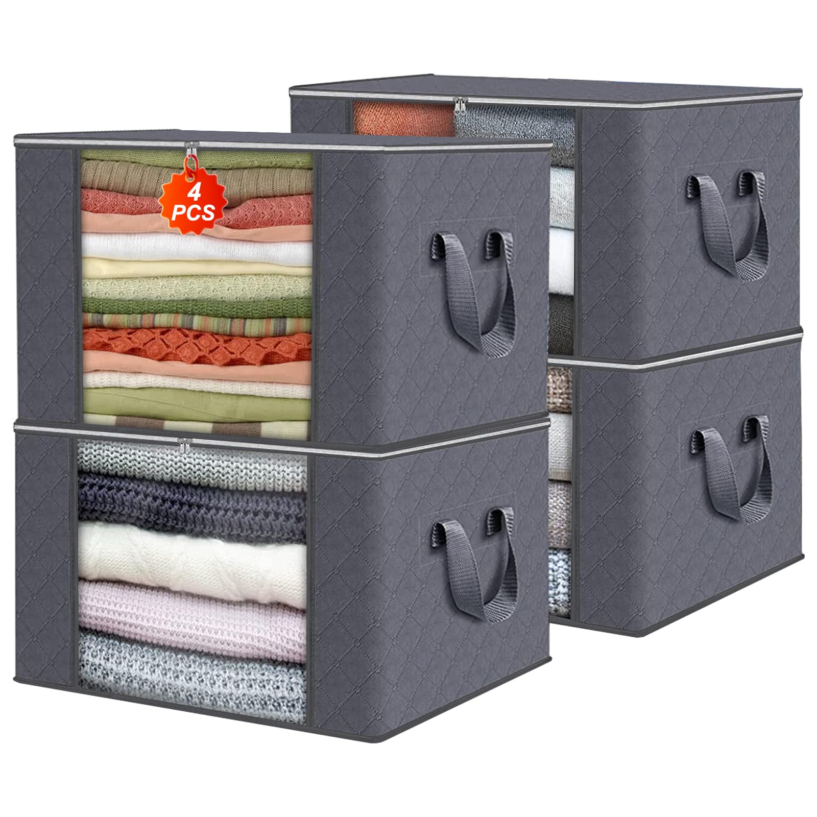 Sac de rangement 90L avec poignées renforcées pour protéger les vêtements