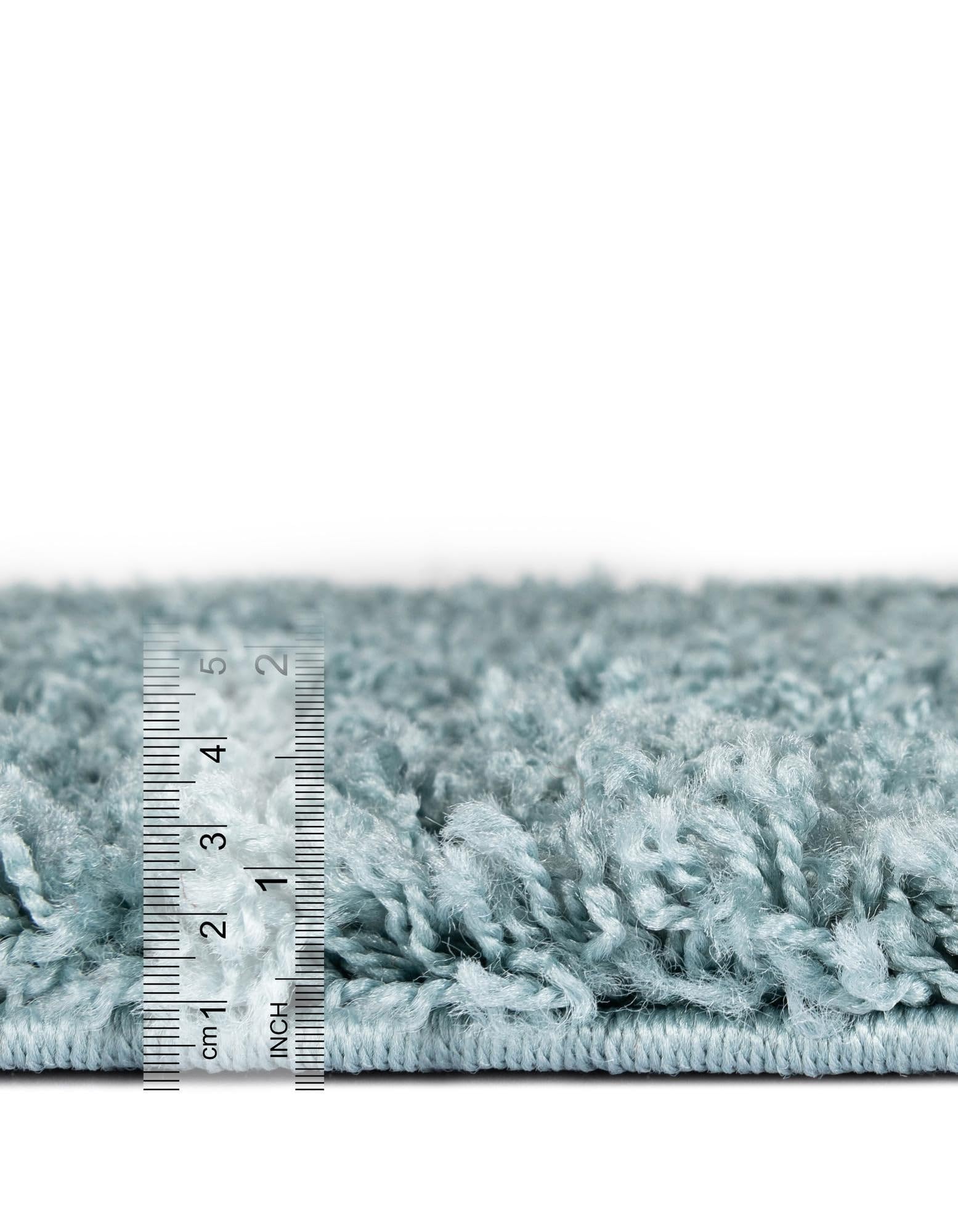 Unique Loom Solid Shag Collection Tapis décoratif (1,2 x 1,8 m, Bleu Ardoise Clair)