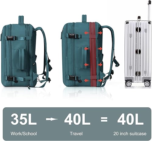 Miniatura 6 de Hanples Mochila de viaje, mochila para laptop, mochila de mano para escuela y senderismo, Azul eléctrico, Mochilas de viaje